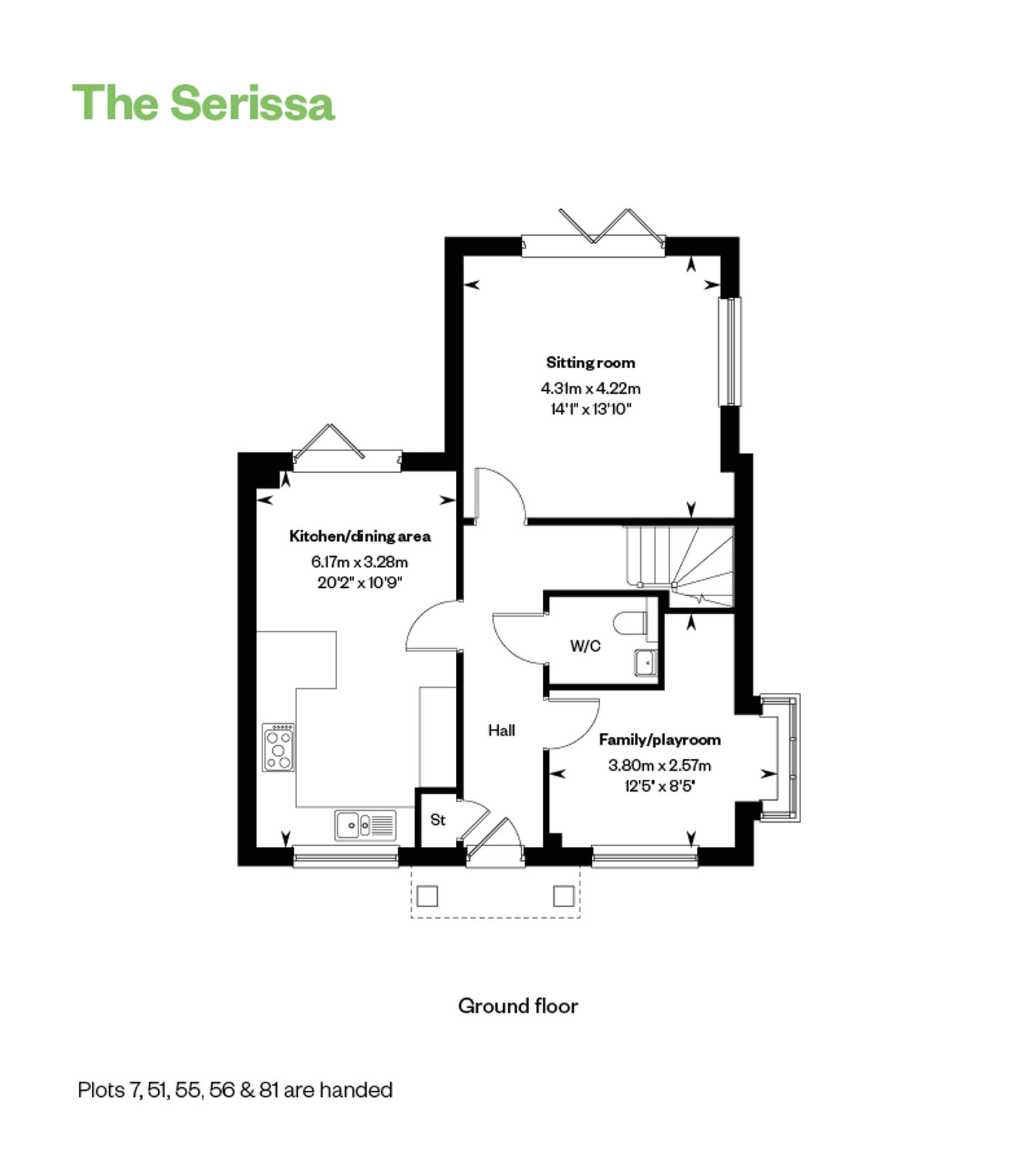 The Serissa Floor Plan GF Randall Fields, Stotfold